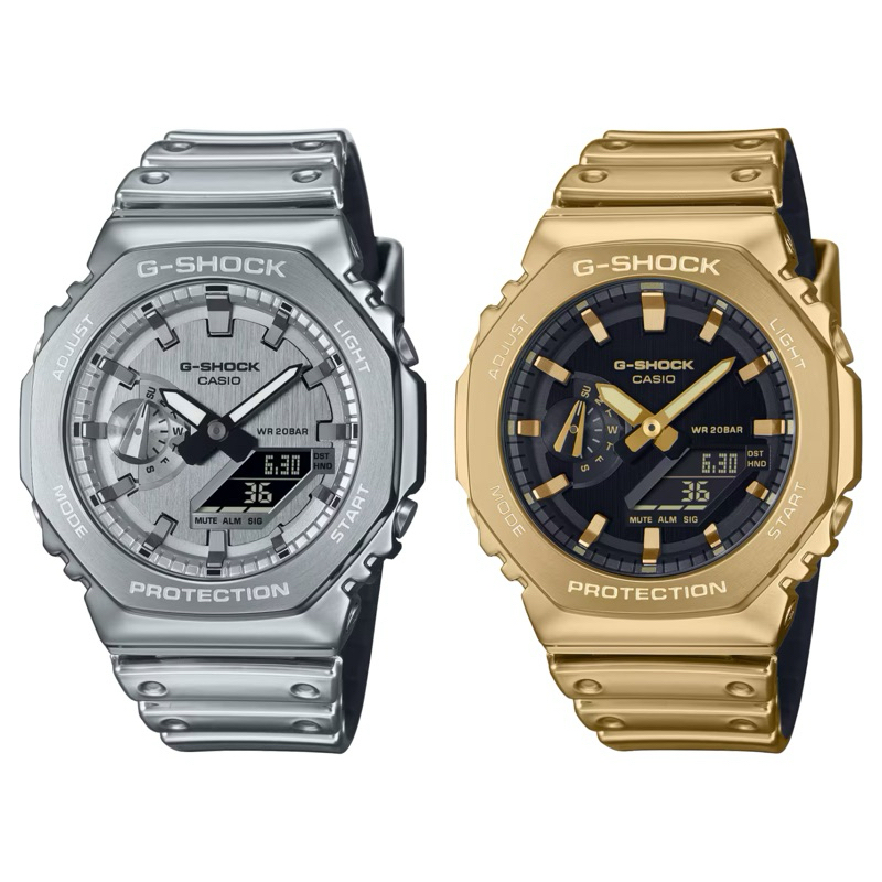CASIO G-SHOCK FINE METALLIC G-STEEL GM-2100YM-8A, GM-2100YMG-9A, GM-2100YM, GM-2100YMG