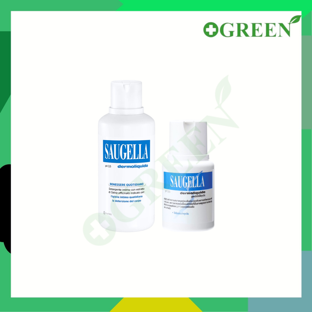 Saugella Dermoliquid ซอลเจลล่า เดอร์โมลิควิด pH3.5 ขนาด 100/250 ml.