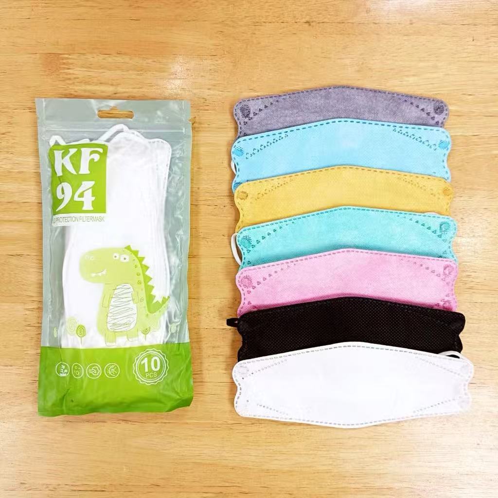 หน้ากากเด็ก หน้ากาก แมส KF94 เกาหลี ของแท้ (มีทุกสี) แมสเด็ก 10 ชิ้น หน้ากากอนามัย แมสเกาหลี KF94 MASK ฟิลเตอร์ ZX