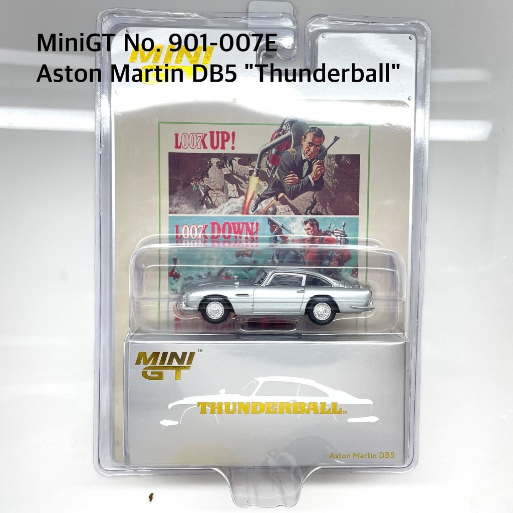 MiniGT No. 901-007E  Aston Martin DB5 “Thunderball” blister package