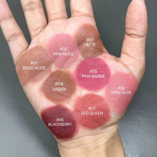 BRIANNA matte (บริอันน่า) เนื้อแมทสีนู้ดทาแล้วเป็นตัวแม่! เนื้อเบาสบายไม่แห้ง ติดทน80%