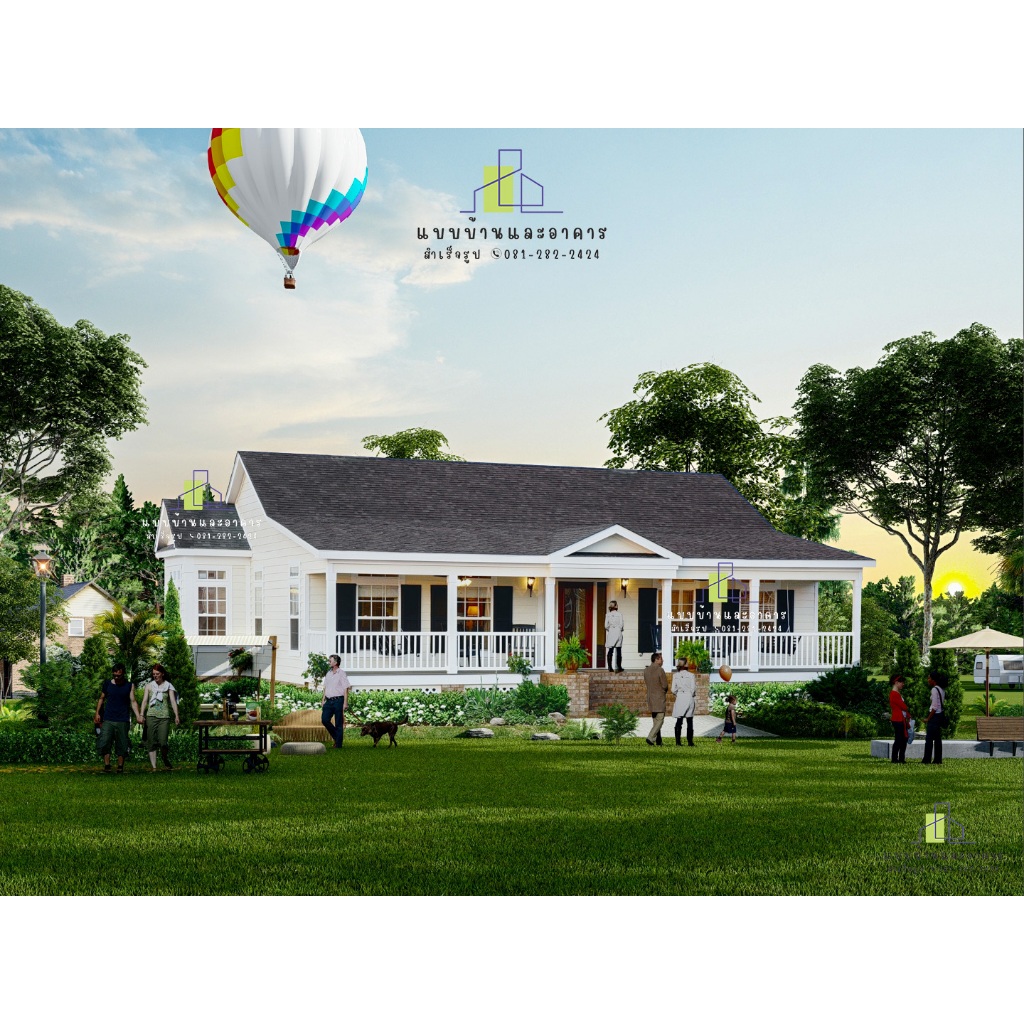 แบบบ้านพักอาศัยชั้นเดียว   B-019