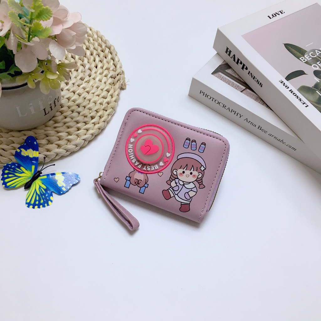 DN006#(แบบมีไฟกะพิบ)กระเป๋าสตางค์ใบสั้น 📌มีซิปใบสำหรับใส่เหรียญ 📌มีช่วงใส่บัตรงทั้งหมด4ช่อง 📌วัดสุด:หนังPU รุ่นใหม่！