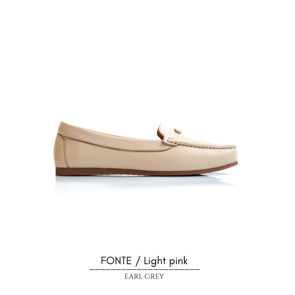 EARL GREY รองเท้าหนังแกะแท้  รุ่น Fonte series in Light pink