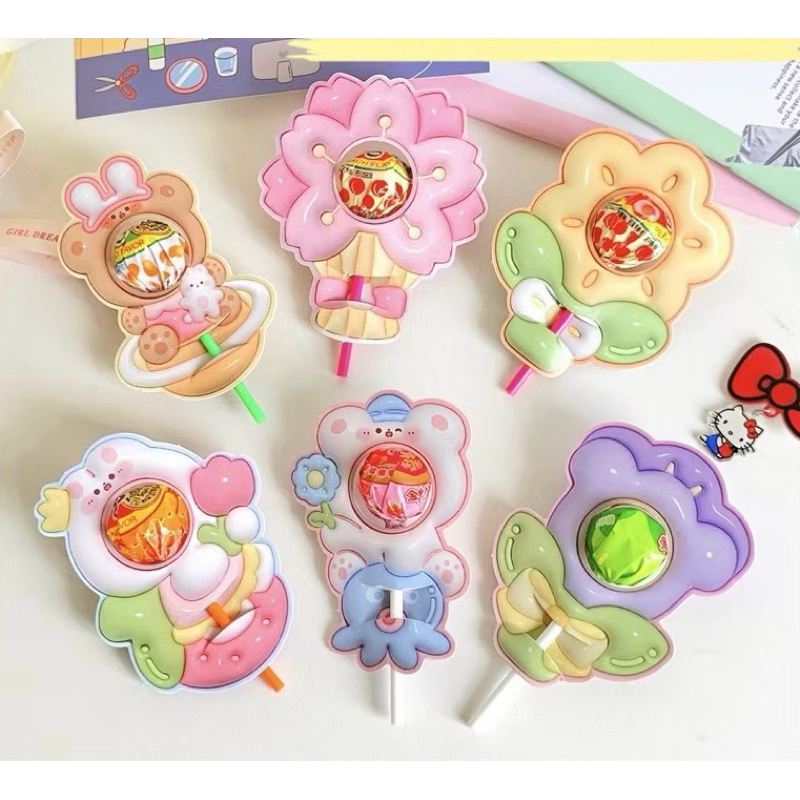 ✨[พร้อมส่ง] การ์ดลูกอม DIY ตกแต่งอมยิ้ม ดินสอ ปากกา 🍭✏️