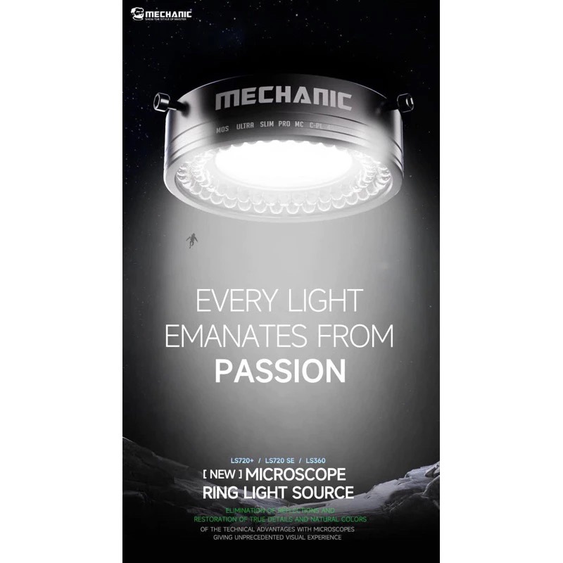 ช่างเครื่อง LS720+ กล้องจุลทรรศน์แหวนแสงโพลาไรซ์แหวนแสงกําจเหมาะสําหรับกล้องจุลทรรศน์ส่วนนา