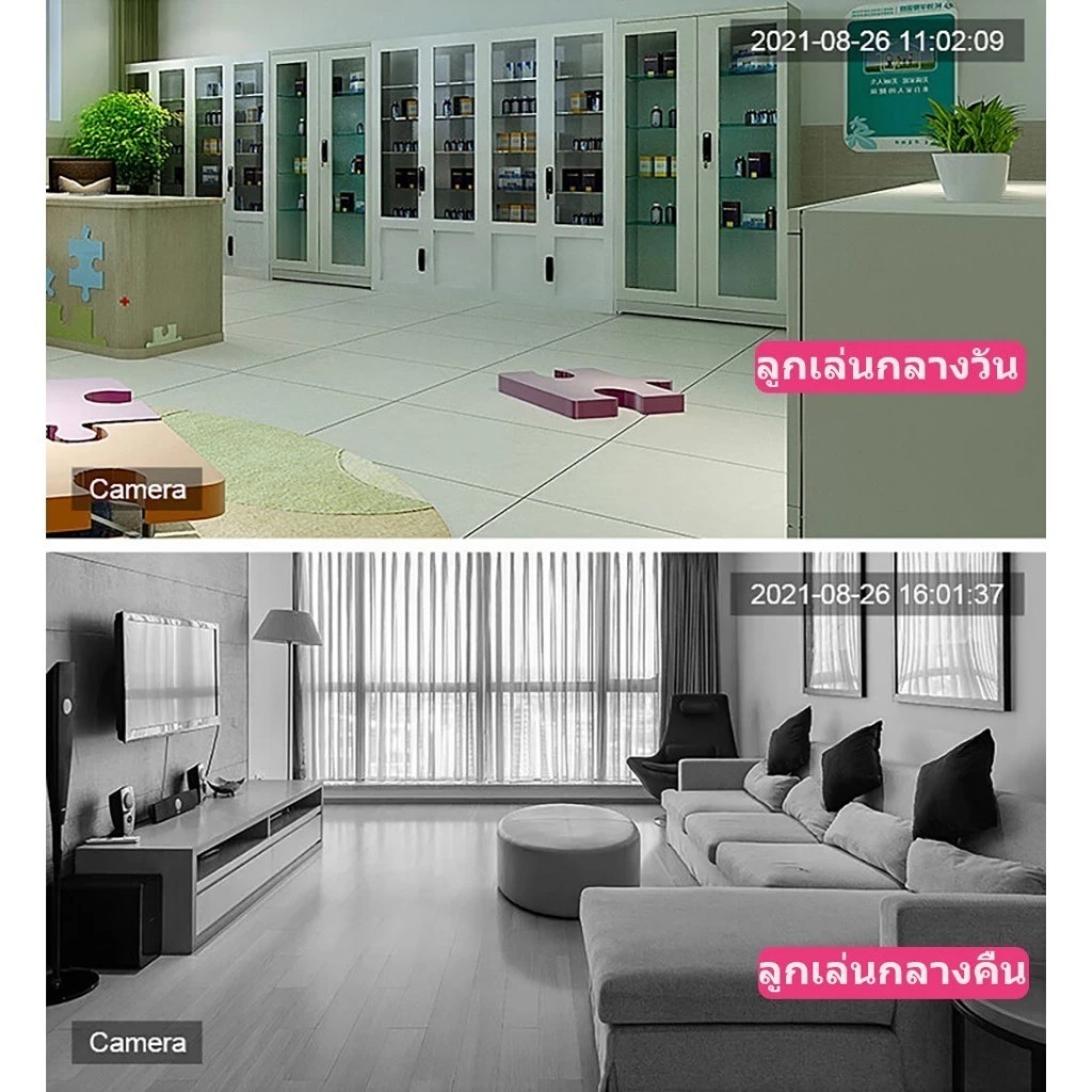 【ซื้อ 1 แถม 1】ฟรกล้องวงจรปิด CCTV V380 Pro กันน้ำกลางแจ้ง เชื่อมต่อโทรศัพท์ กล้องวงจรปิดระยะไกล HD Dual Lens 4 ไฟสว่าง