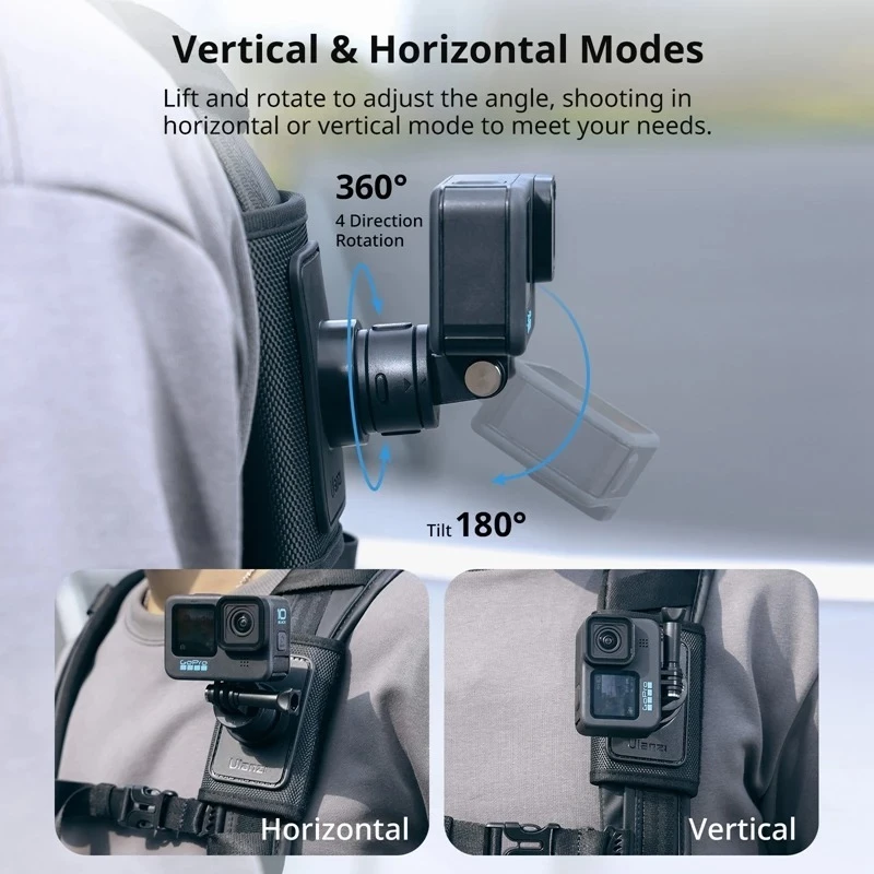Ulanzi CO62 GO Quick ll สายรัดกระเป๋า POV ต่อกล้อง GoPro/ DJI Action 6/ Insta360 Backpack Clip Mount thumbnail 7