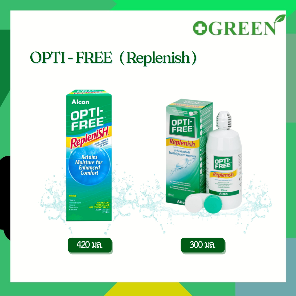 OPTI-FREE REPLENISH ออพติ-ฟรี รีเพลนิช น้ำยาล้างคอนแทคเลนส์ 300/420 มล.