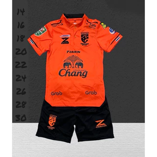 เสื้อกีฬาเด็กชุดบอลเด็กรุ่นคอจีนมีกระดุมใช่งานได้จริง