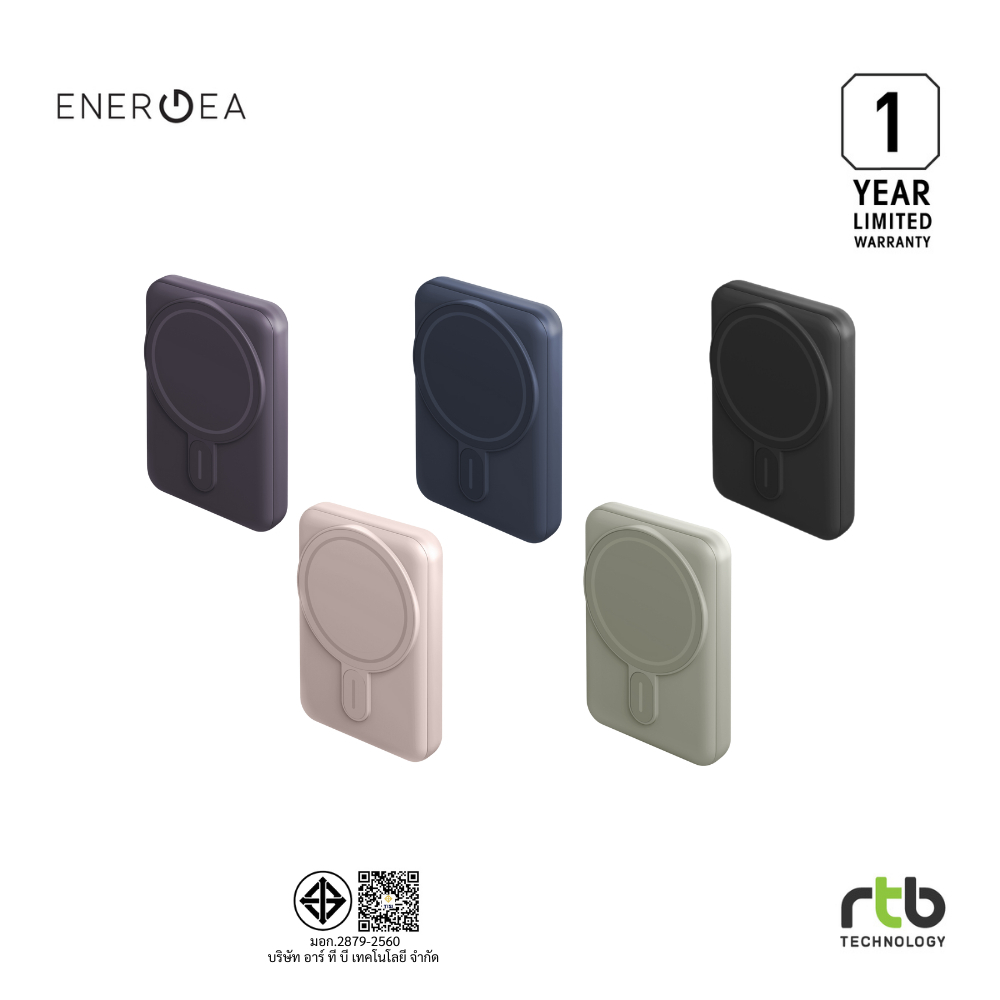 Energea แบตสำรองชาร์จไร้สาย  Power Bank Wireless (10000mAh) รุ่น  Magpac Mini