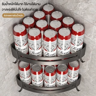 Homecozify ชั้นวางของติดผนังเข้ามุม กันน้ำ ไม่เจาะผนัง ชั้นวางห้องน้ ที่วางสบู่ ยาสระผม ครีมอาบนํ้า อลูมิเนียมการบิน
