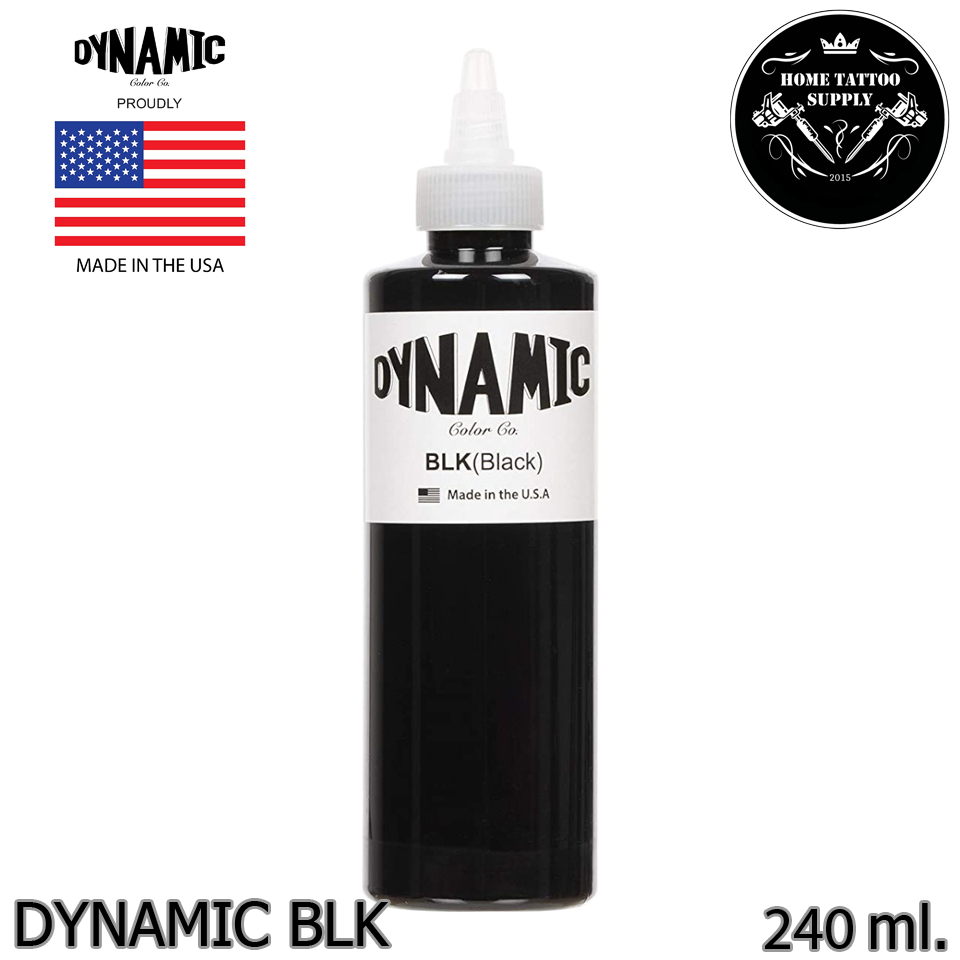 Dynamic Ink Black แท้ USA หมึกสักสีดำ หมึก Dynamic BLK สำหรับงานเส้น ถมดำ Shading Tattoo Ink