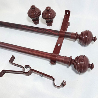 ราวม่าน 2 ชั้น แบบหัวจุกสูง 4 สี สำหรับประตู พร้อมจัดส่ง