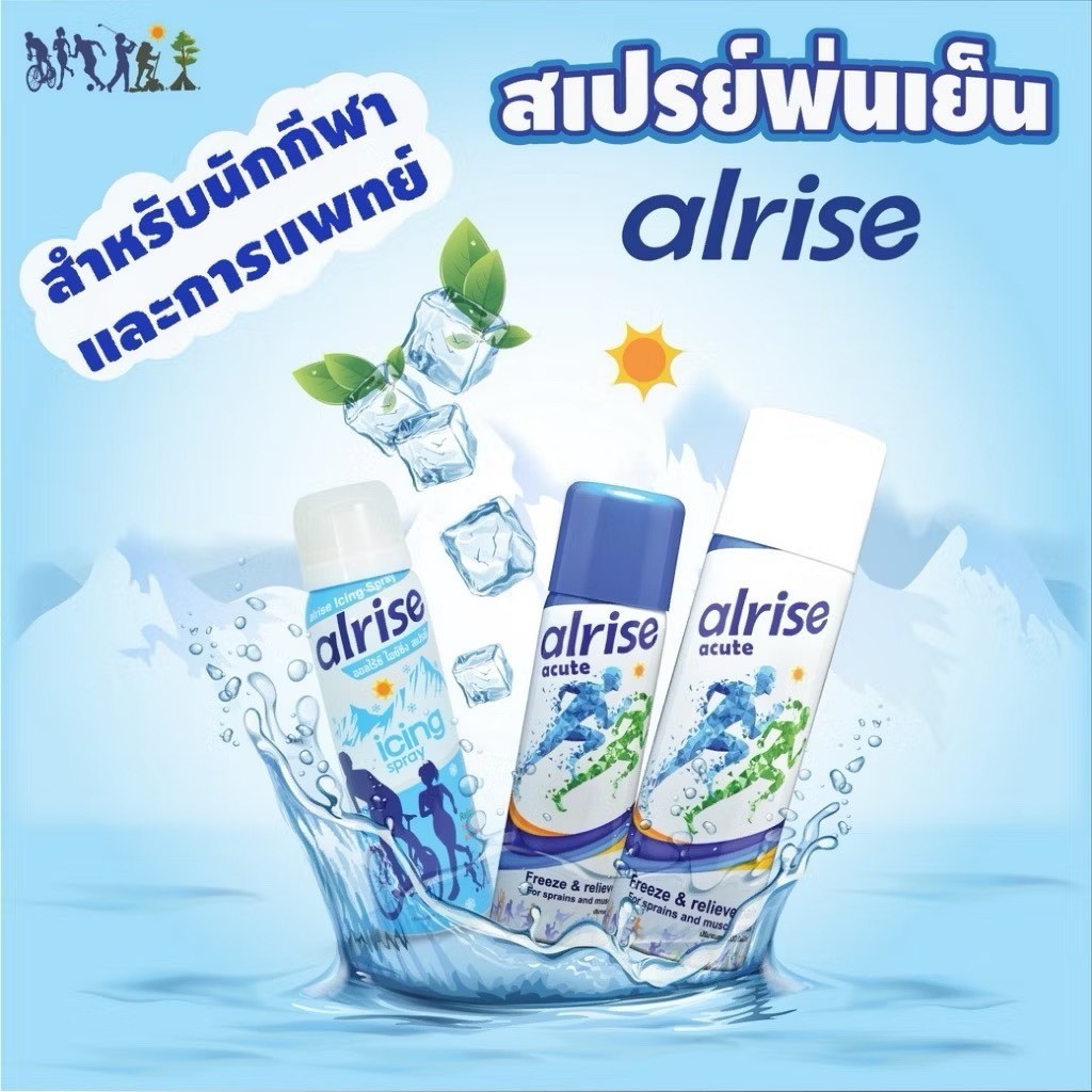 Alrise Icing Spray ออลไรซ์ ไอซิ่ง สเปรย์ ขนาด 75 ml.สเปรย์ให้ความเย็น ผ่อนคลายกล้ามเนื้อ (1ขวด)