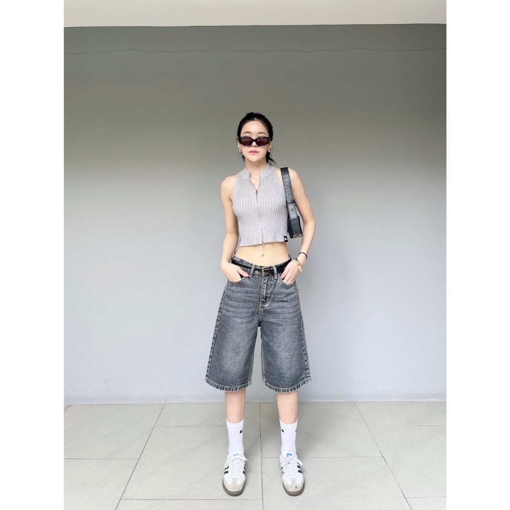 Jorts jeans L503 -กางเกงยีนส์5ส่วน(ไม่ยืด)