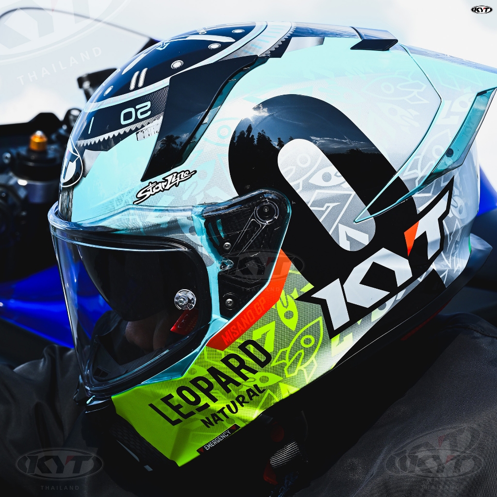 KYT รุ่น R2R PRO  หมวกกันน็อคทรงสปอร์ต มีแว่นกันแดดด้านใน