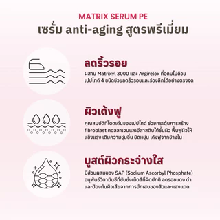 KISOCARE MATRIX SERUM PE (Peptide Serum) เซรั่มแอนตี้เอจจิ้งสูตรพรีเมี่ยม อุดมด้วยเปปไทด์ 4 ชนิด