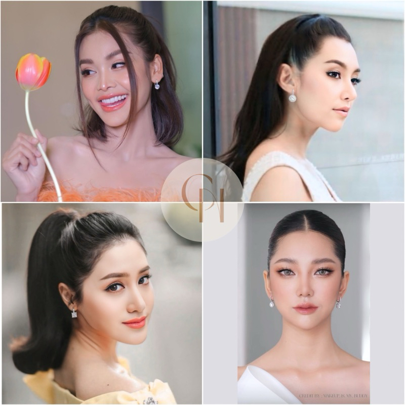 [⚡️ลดเพิ่ม 30% เก็บโค้ดหน้าร้าน] 1คู่ ต่างหู (วัสดุอย่างดี ไม่ลอกดำ แพ้ง่ายใส่ได้) CN Jewelry