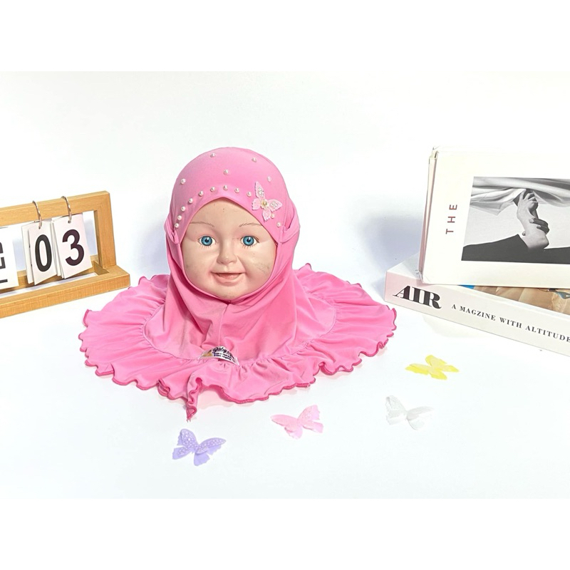 ฮิญาบเด็กรุ่นคาดผีเสื้อ🦋