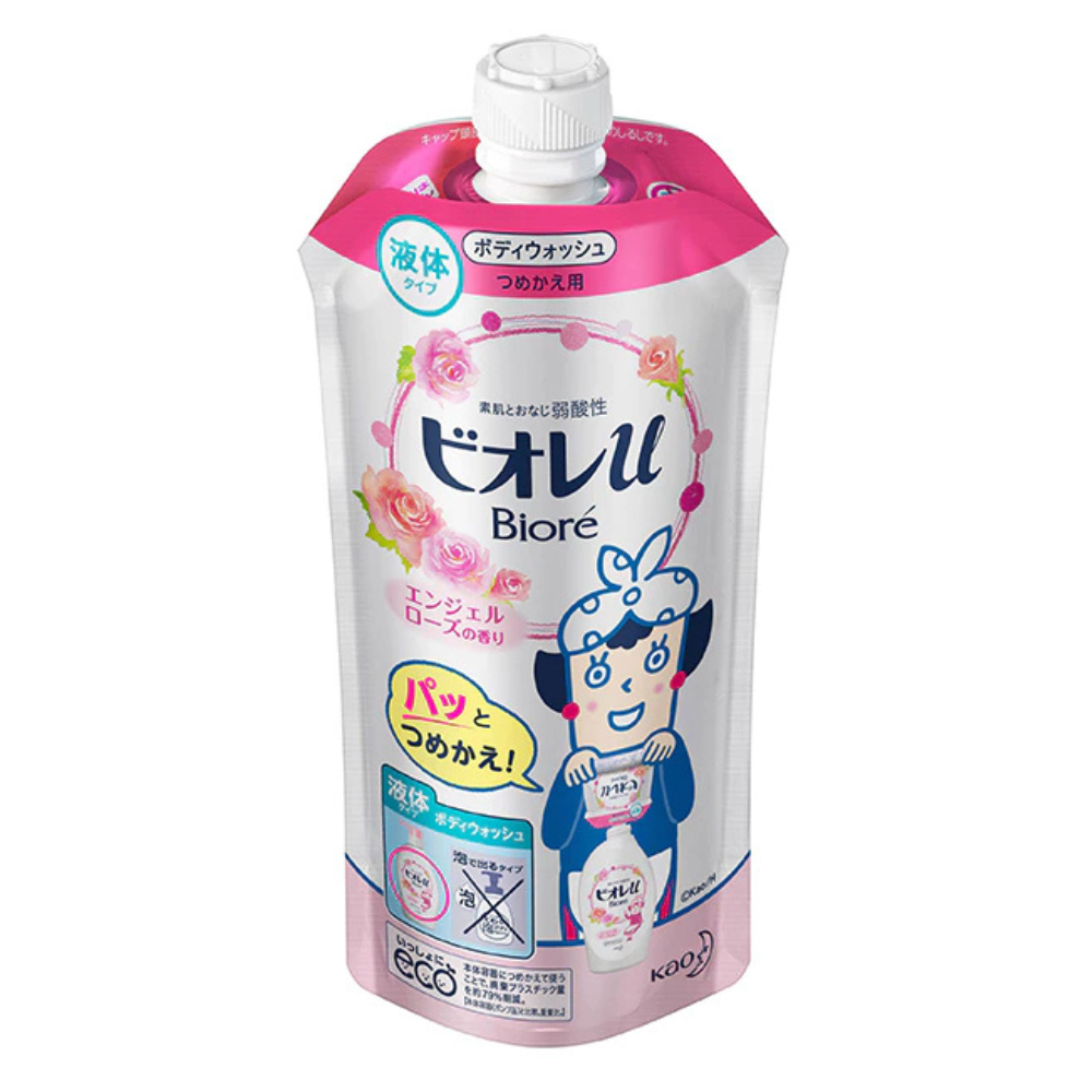 ครีมอาบน้ำ Biore u Angel Rose 340ml แบบรีฟิล รูปที่ 2