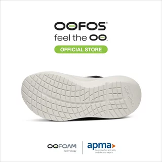 OOFOS Womens Oomy Zen Chalk Black - รองเท้าเพื่อการฟื้นฟู