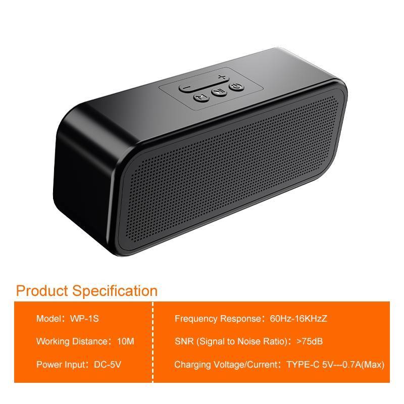 d-power ลำโพงบลูทูธกันน้ำ WaterProof รุ่น WP-1S กันน้ำระดับ IPX7 รองรับทรูไวเลส เชื่อมต่อเป็นคู่ได้
