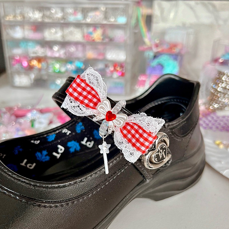 🎀สายคล้องรองเท้าริบบิ้นโบว์รุ่นใหม่