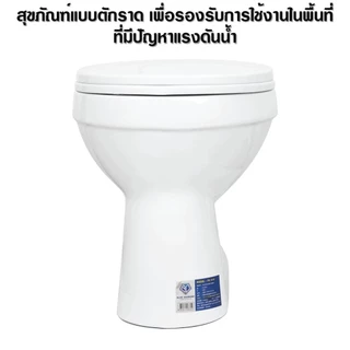 สุขภัณฑ์ ชักโครก Blue Diamond รุ่น FH-3140 แบบนั่งราบ ราดน้ำ คุณภาพดี มีสินค้าพร้อมส่ง