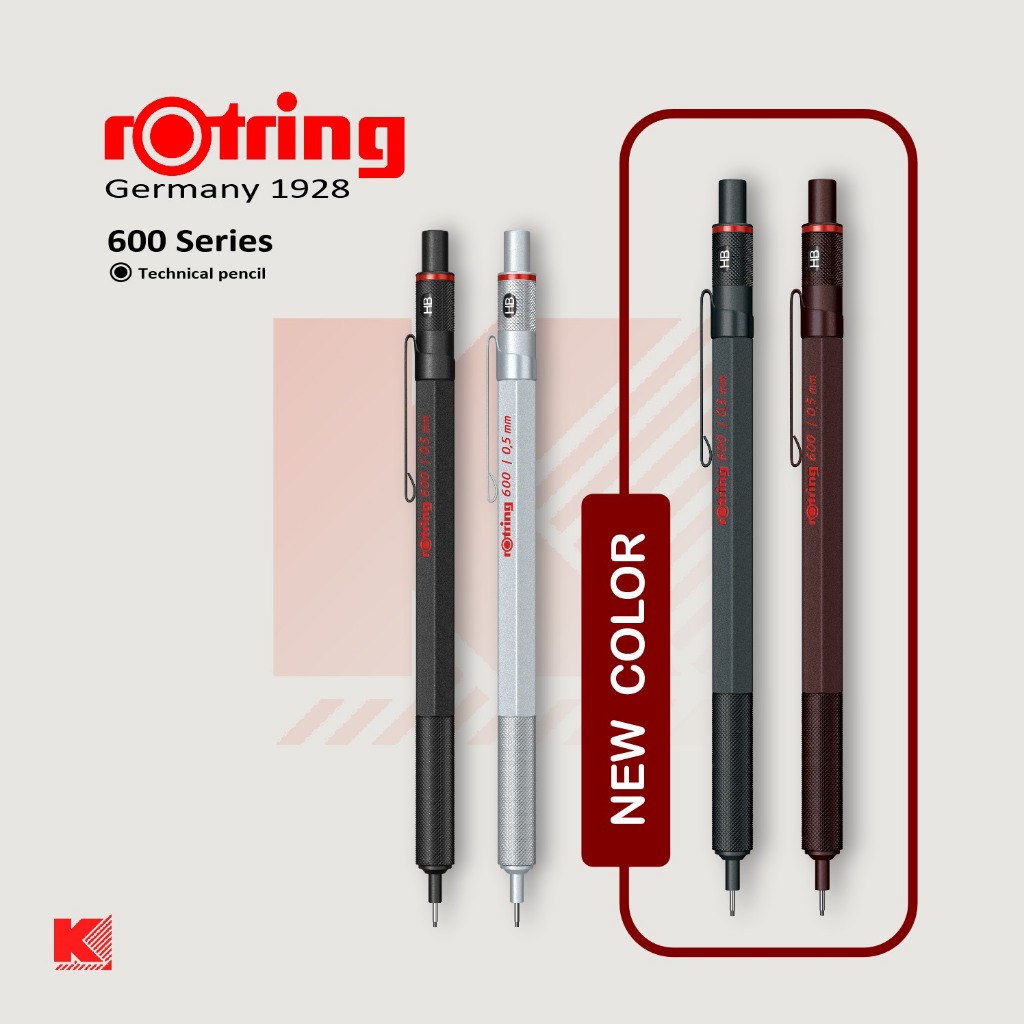 ดินสอกด rOtring 600 สีใหม่ 2025