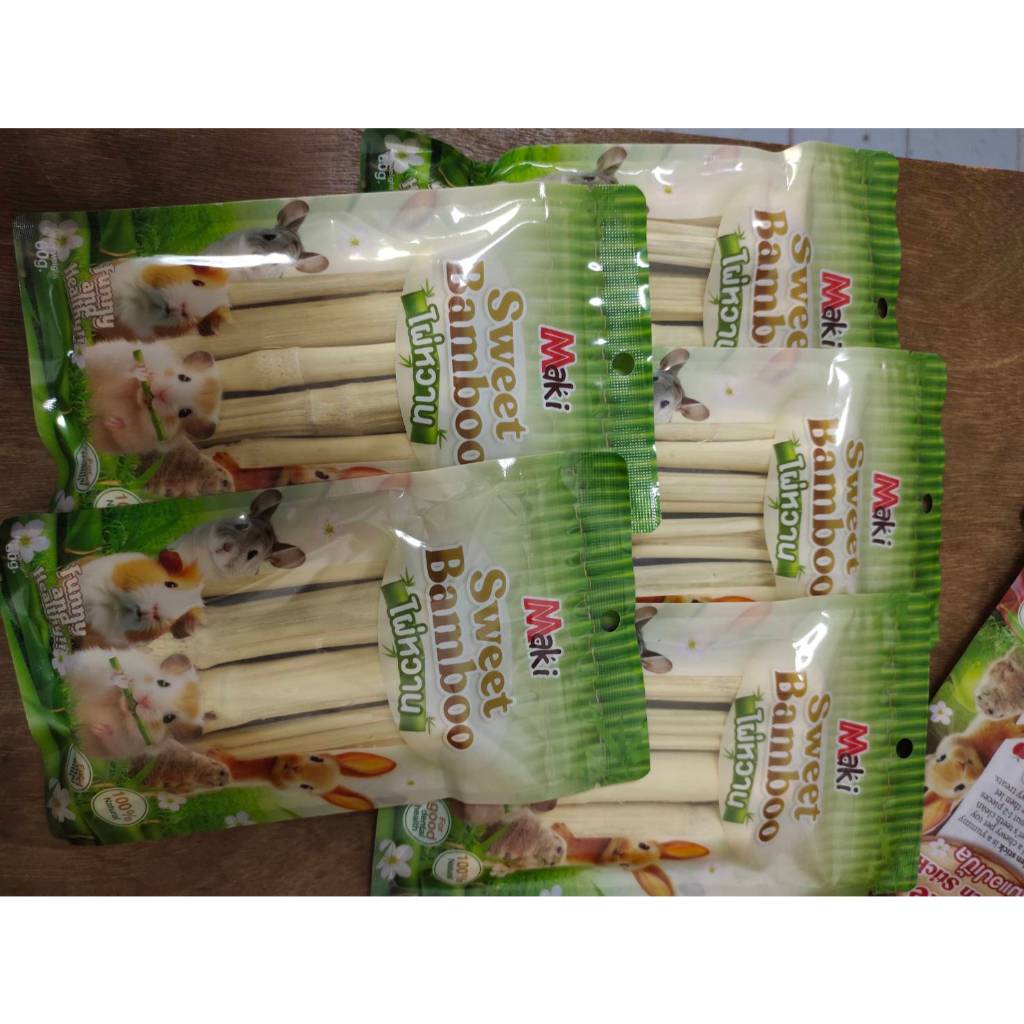 Maki ไผ่หวานลับฟันสำหรับสัตว์ฟันเเทะทุกชนิด 60 g ส่งด่วนทุกวัน ราคา ถูกที่สุด ดีลบีเคเค แกลเลอรีภาพที่ 7