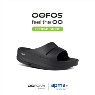 OOFOS Oomega Ooahh Black รองเท้าเพื่อการฟื้นฟู