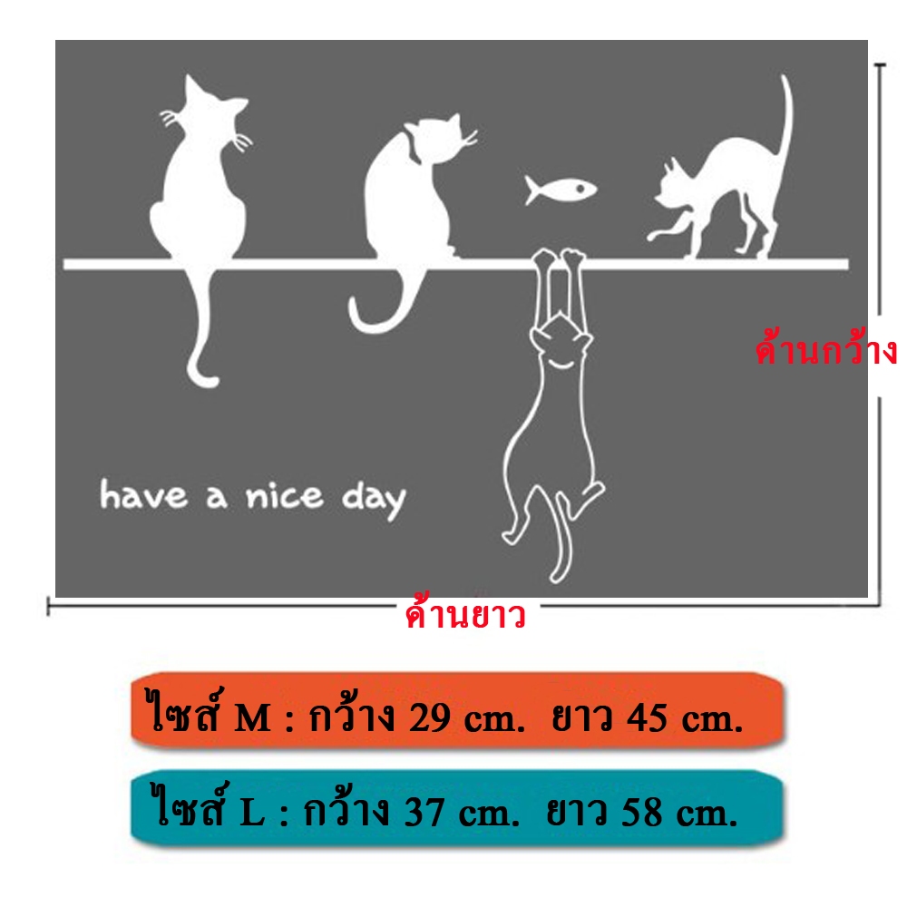 สติ๊กเกอร์ติดผนัง สติ๊กเกอร์ติดกระจกลายลูกแมว สำหรับตกแต่งหน้าต่าง กระจก ระเบียง ประตูบานเลื่อน ครัว - รูปที่ 3