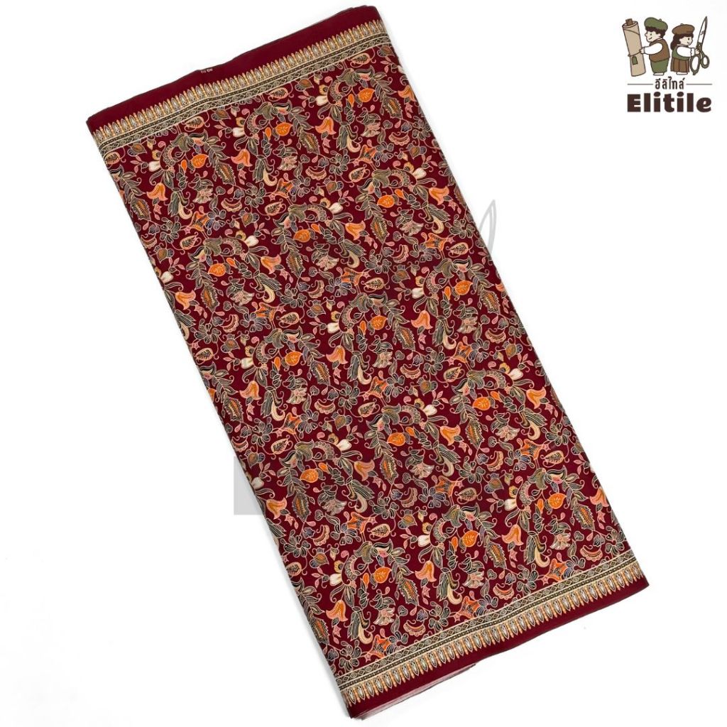 ผ้าคอตตอนปาเต๊ะ ลายสิงคโปร์C32112 ความยาว2หลา หน้ากว้าง 42 นิ้ว สำหรับทำผ้าถุง ผ้านุ่ง ซิ่น เดรส ตัดชุด เสื้อทำงาน - รูปที่ 5