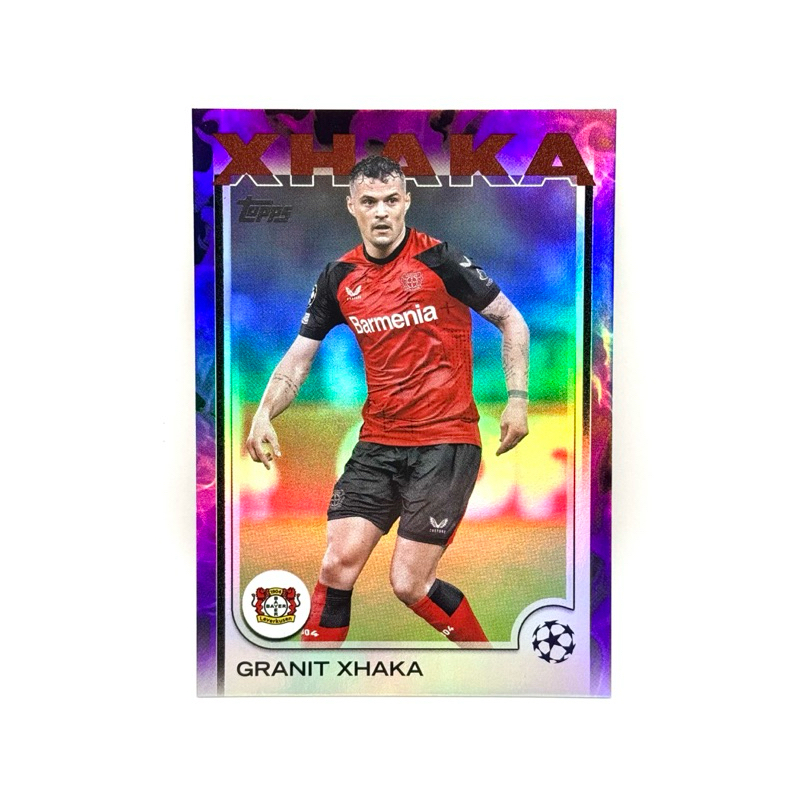 Topps UCC 24/25 Granit Xhaka Bayer 04 Leverkusen /299 Purple Inferno
