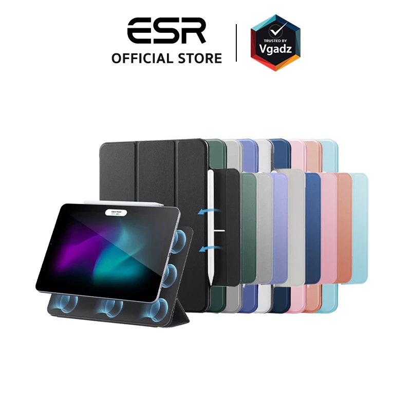 ESR เคสสำหรับ iPad Air 11" (6th/2024), 10.9" (5th/4th) และ Pro 11" (1st)/ Air 13" (1st/2024) รุ่น Rebound Magnetic