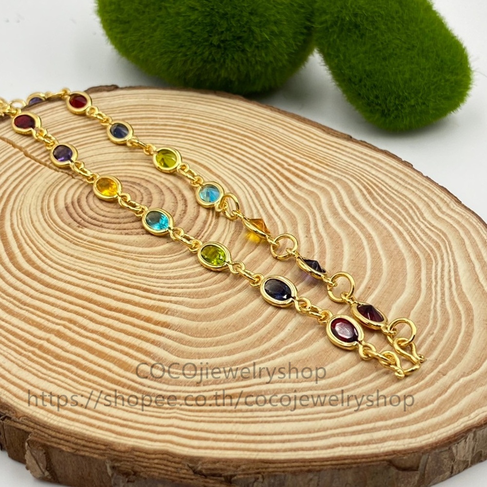 สร้อยคอพลอยลายเม็ดแตง เพรชมรใต้น้ำ งานสวยมาก ยาว 24 นิ้ว มีให้เลือก6สีนะคะ (พร้อมส่ง) ราคา ถูกที่สุด ดีลบีเคเค แกลเลอรีภาพที่ 6