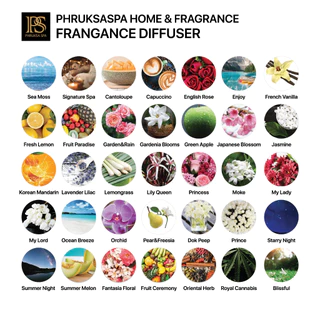 ก้านไม้หอมปรับอากาศ พฤกษา สปา (Phruksa Spa Reed Diffuser) ขนาด 30 มล. ฟรี! ก้านไม้หวาย