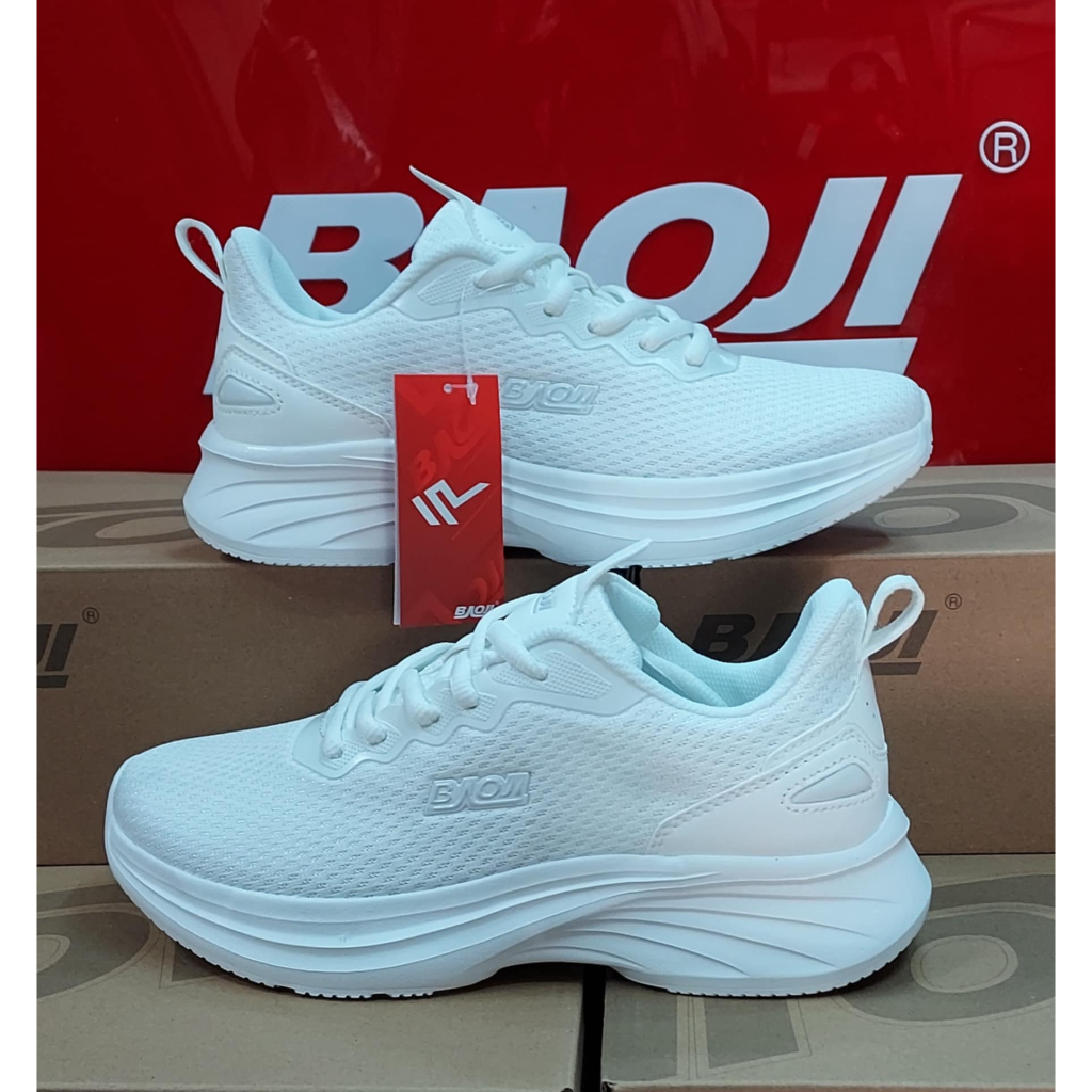 รองเท้าผ้าใบบาโอจิผู้หญิง Baoji รุ่นBJW 1119 สีขาวล้วน  นุ่มเบาสบายเท้าใส่ทำงานได้