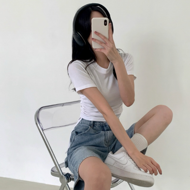 กางเกงยีนส์สามส่วน ผู้หญิง ทรงจอร์จ ใส่ได้ทั้งเอวสูงและต่ำ พร้อมส่งในไทย เทรนแต่งตัวBoyกำลังมาแรง สีแกรมมากก ราคา ถูกที่สุด ดีลบีเคเค แกลเลอรีภาพที่ 3