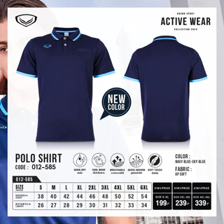 GRAND SPORT เสื้อคอปกตัดต่อแขน (สีใหม่) รหัส : 012585