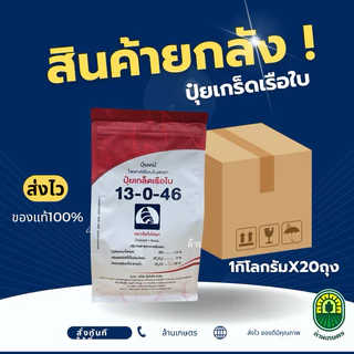 [ยกลัง 20 กก.]ปุ๋ยเกล็ดเรือใข่มุกสตร 13-0-46 กระทุ่งรวง เร่งออก ผลดก ล็อคใหม่