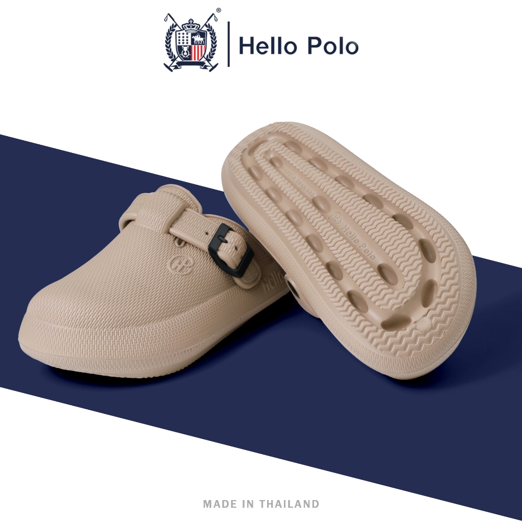 Hello Polo รุ่น HP8047  รองเท้าเปิดส้น รองเท้าแตะนุ่ม UNISEX  พื้นหนา กันลื่น วัสดุ EVA แฟชั่น สะดวกสบายทุกฤดู ลำลอง
