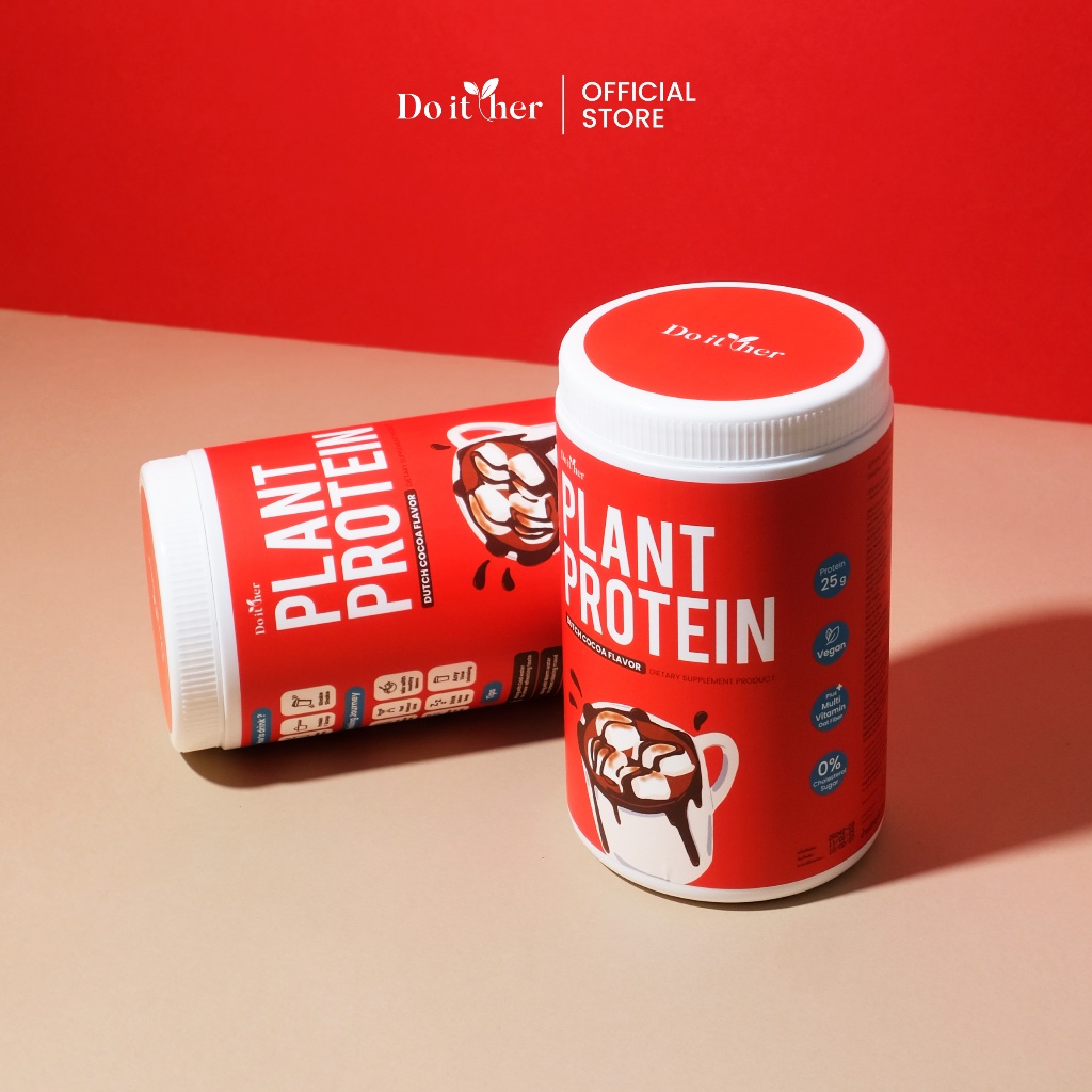 Do it her Plant Protein โปรตีนพืช รสดัช โกโก้ 2 กระปุก