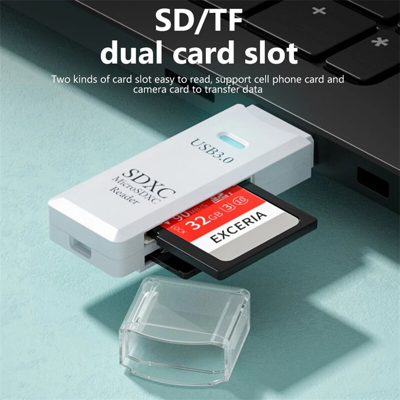 USB 2 In 1 3.0เครื่องอ่านการ์ดไมโครการ์ดรีดเดอร์ Sd เครื่องอ่านการ์ด Usb อะแดปเตอร์สูงความเร็ว Cardreader TF การ์ดความจำ