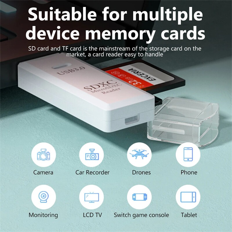 USB 2 In 1 3.0เครื่องอ่านการ์ดไมโครการ์ดรีดเดอร์ Sd เครื่องอ่านการ์ด Usb อะแดปเตอร์สูงความเร็ว Cardreader TF การ์ดความจำ
