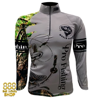 เสื้อตกปลา,ปั่นจักรยาน Set สี 2 Pro Fishing มีให้เลือก 5 สี (สินค้าพร้อมจัดส่ง) ป้องกันแสง UV