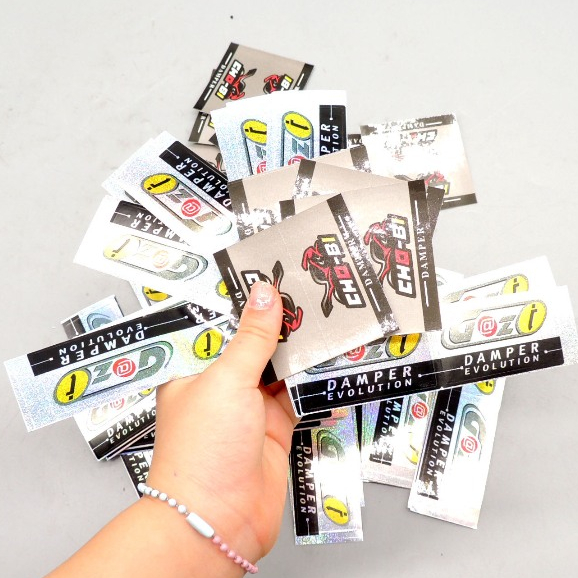 สติ๊กเกอร์ Gazi 3M อย่างดี สติกเกอร์ แก๊สซี่ สติ๊กเกอร์ Gazi/CHOBI ติดโช็ค  และ 3×5 cm 1 ชุดได้ 2 ใบ