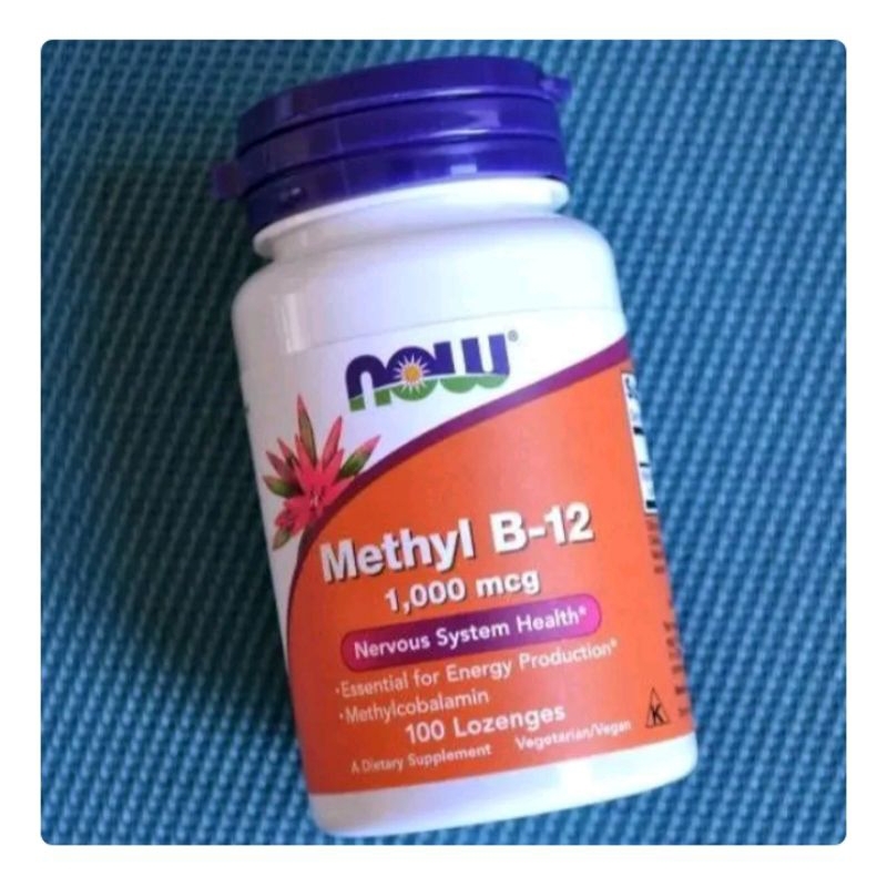 (พร้อมส่ง) วิตามินบี12 Methylcobalamin vitamin B12 NOW 1 bottle 100 lozenges