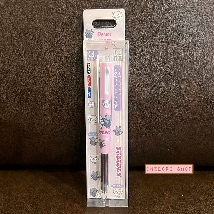 ปากกา Pentel i+ 3C Cheer Cheer Lambs Debut จาก San-X Japan มีหมึก 3 สีในแท่ง (แดง ดำ น้ำเงิน) หัว 0.